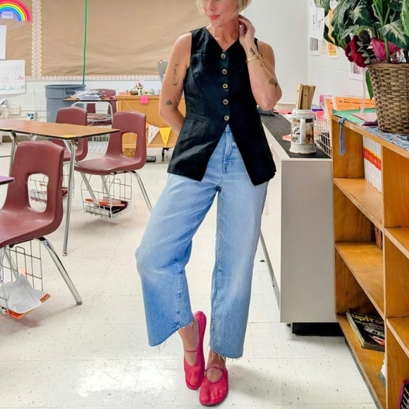 Reformation Black Linen Aspen Vest - Picture 3 of 7